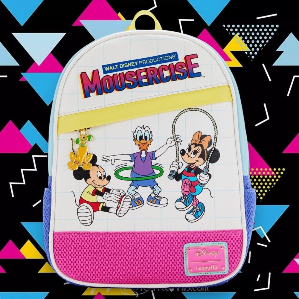 Loungefly Disney Mickey & Friends Mousercise Mini Backpack